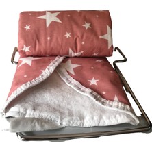 Asev Home Ipli Ayarlanabilir Isıya Dayanıklı Keçeli Ütü Masası Kılıfı Örtüsü Bezi 55X135 cm Pink Star