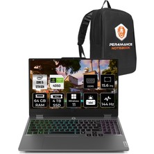 Lenovo Loq Intel Core I5 12450HX 64GB 4tb SSD RTX4050/6GB 15.6" Fhd 144Hz W11P Taşınabilir Bilgisayar & Per4 Çanta 83GS007WTRP415