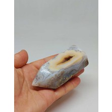 Yaşam Tohumu Kalsedon & Akik Druze Taşı Koleksiyonluk Piramit Uçlu (53002)