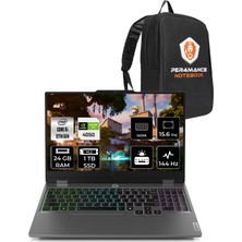 Lenovo Loq Intel Core I5 12450HX 24GB 1tb SSD RTX4050/6GB 15.6" Fhd 144Hz Fdos Taşınabilir Bilgisayar & Per4 Çanta 83GS007WTRP313