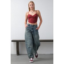 Bol Kesim Yüksek Bel Balloon Fit Baggy Jean Kot Salaş Kadın Pantolon @matera
