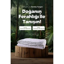 Sleep Garden Çift Kişilik Şık Lüks Bambu Yorgan Jüt Keten Çantalı