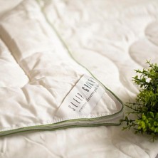 Sleep Garden Tek Kişilik Biyeli Şık Lüks Bambu Yorgan Jüt Keten Çantalı