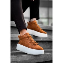 BOA LE10 Bağcıklı Erkek Yüksek Taban İthal Süet Taba Spor Bot