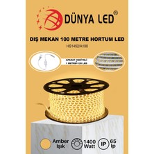 Meg Light Store 220V Trafosuz Amber Şerit LED 100MT