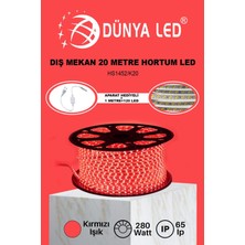 Meg Light Store 220V Trafosuz Kırmızı Şerit LED 20MT