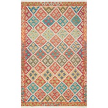 Eko Halı Elista ELS104 Cream Multy Loop Dokuma Yıkanabilir Otantik Kilim