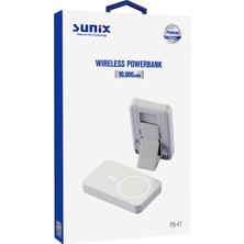 Sunix PB-47 Magsafe Powerbank Standlı Pd Hızlı 10.000 Mah Apple iPhone Android Uyumlu Dijital göstergeli