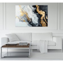 Allure Art Design Gold Detaylı Soyut Soyut Kanvas Tablo