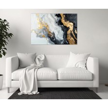 Allure Art Design Gold Detaylı Soyut Soyut Kanvas Tablo