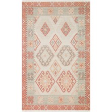 Eko Halı Elista ELS101 Cream Multy Loop Dokuma Yıkanabilir Otantik Kilim