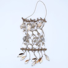 Hedicaret Rajut Rüzgar Çanı File Dekoratif Deniz Kabuğu