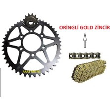 Super Moto  Hyosung Gv 250 Zincir Dişli Seti  Oringli Gold Sarı Zincirli 2004-2015