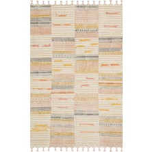 Eko Halı Holi Kilim HL12 Multy Pamuk ile Üretilen Etnik Desenli Çok Renkli Dokuma Kilim