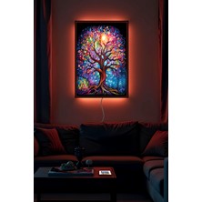 LED Aydınlatmalı Hayat Ağacı Tablo , 16 Renk Seçenekli Ledli Tablo, Yüksek Kalite Uv Baskı