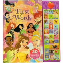 Disney Princess Cinderella, Moana, Rapunzel, And More!: First Words: Point, Match, Listen, And Learn! 30-Button Sound Book