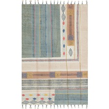 Eko Halı Holi Kilim HL05 Multy Pamuk ile Üretilen Etnik Desenli Çok Renkli Dokuma Kilim