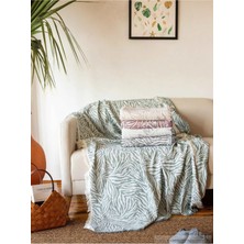 Embays Collection < 160 x 210 cm  > Zebra Desenli Pamuklu Koltuk Örtüsü, Koltuk Şalı, Çok Amaçlı Pike
