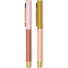 Designworks İnk DesignWorks Colour Block İkili Tükenmez Kalem Seti Rosewood & Blush