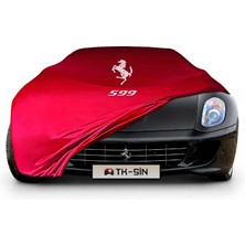 ULTRASHOP Ultra Shop Ferrari 599 Uyumlu Araba Brandası Kırmızı Kumaş Penye Toz Geçirmez Garaj Brandası Oto Branda