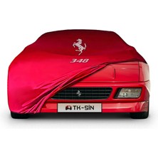 ULTRASHOP Ultra Shop Ferrari 348 Uyumlu Araba Brandası Kırmızı Kumaş Penye Toz Geçirmez Garaj Brandası Oto Branda