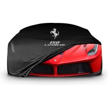 ULTRASHOP Ultra Shop Ferrari Laferrari Uyumlu Araba Brandası Siyah Kumaş Penye Toz Geçirmez Garaj Brandası Oto Branda