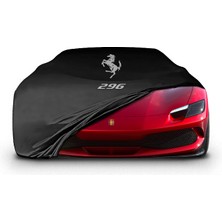 ULTRASHOP Ultra Shop Ferrari 296 (2022-) Uyumlu Araba Brandası Siyah Kumaş Penye Toz Geçirmez Garaj Brandası Oto Branda