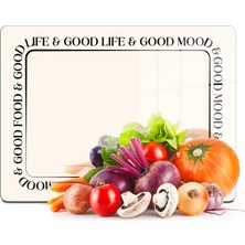 Decovetro Cam Kesme Tahtası ve Sunumluk Good Life 20X30 cm