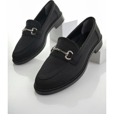 Muggo Sussie Garantili Metal Tokalı Kadın Loafer Günlük Ayakkabı