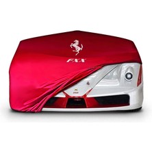 ULTRASHOP Ultra Shop Ferrari Fxx Uyumlu Araba Brandası Kırmızı Kumaş Penye Toz Geçirmez Garaj Brandası Oto Branda
