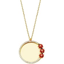 Altın Sepeti Altın Uğur Böcekli Plaka Kolye