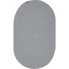 Eko Halı Patna Grey Oval Jüt ve Hasır Görünümlü Halı