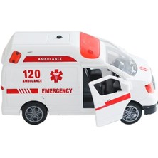 Kızılkaya oyuncak YY2020-17A Çek Bırak Sesli ve Işıklı Ambulans Minibüs -Kızılkaya Oyuncak