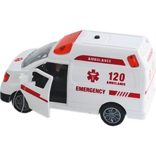 Kızılkaya oyuncak YY2020-17A Çek Bırak Sesli ve Işıklı Ambulans Minibüs -Kızılkaya Oyuncak