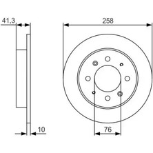 Fren Disk Takım Kia Cerato 04-10/ Hyundai Elantra 01-07 Arka Düz 258-4 /0986479S57