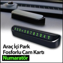 Woodhub Araç Içi Park Telefon Numarası Fosforlu Numaratör Oto Cam Kartı