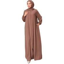 Nissra  Medine Ipeği Şallı Namaz Elbisesi NSR504701