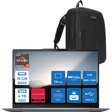 Lenovo Yoga Slim 6 14APU8 R7-7840U 16 GB 4tb SSD 14" OLED Wuxga Freedos Dizüstü Bilgisayar L82X3004FTXF03 + Zettaçanta