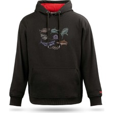 Shark Free Tasarım Kapşonlu Sweatshirt