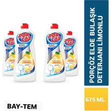 Porçöz Bulasik Elde Yikama Deterjani Limon 675 ml  4 Adet