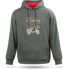 Scooter Life Tasarım Kapşonlu Tasarım Sweatshirt