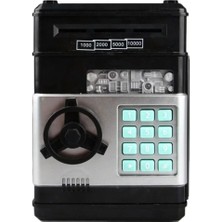 Tekno Trust Atm Şifreli Otomatik Kağıt Para Alan Atm Kasa Kumbara Siyah