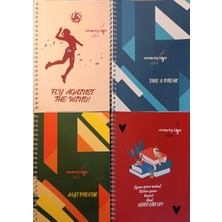 A5 Spiralli Defter 4'lü Set - Çizgisiz (400 Sayfa)