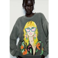 Zr Antrasit Oversize Sweatshirt
