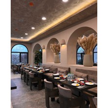 Şarjlı Led'li Fiberglass Duvar Apliği - 30X35 Cm, Traverten Görünümlü Beton Grisi