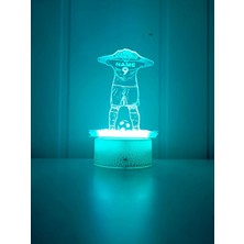 3D Mood Kişiye Özel Futbolcu Tasarılmlı 3D Gece Lambası