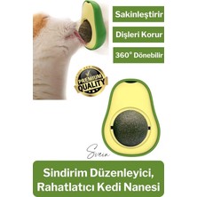 Doğal Avokado Kedi Nanesi Otu Topu Oyuncağı Yapışkanlı Yalama Sakinleştirici Catnip Yenilebilir Çimi