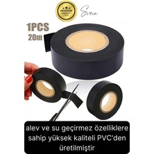 Svein 2 Ad. 20 mt Yalıtım Izole Pvc Elektrik Bandı Su Geçirmez Sızdırmaz Koruma Bant Siyah