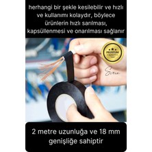 Svein 2 Ad. 20 mt Yalıtım Izole Pvc Elektrik Bandı Su Geçirmez Sızdırmaz Koruma Bant Siyah