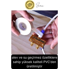 Svein 40 Ad. 20 mt Kablo Yalıtım Pvc Elektrik Bandı Dayanıklı Sızdırmaz Koruma Bant Beyaz